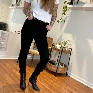 High waisted black jeans